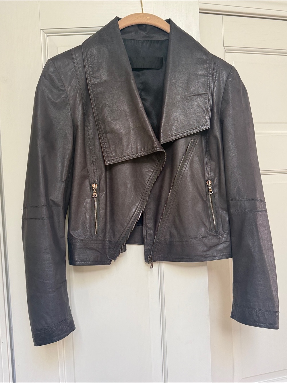 Jenni Kayne Leather Cropped Jacket